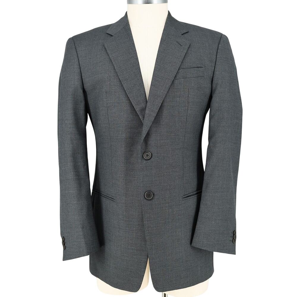 Mani Sport Coat Mens 41R Wool Gray Pinstripe Jacket Blazer Giorgio Armani Vtg
